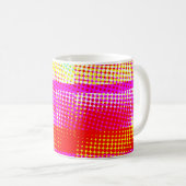 rosa Streifenmuster Kaffeetasse (VorderseiteRechts)