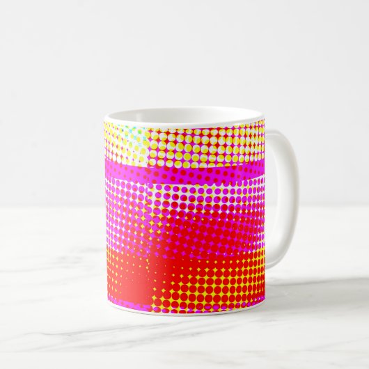 rosa Streifenmuster Kaffeetasse (VorderseiteRechts)