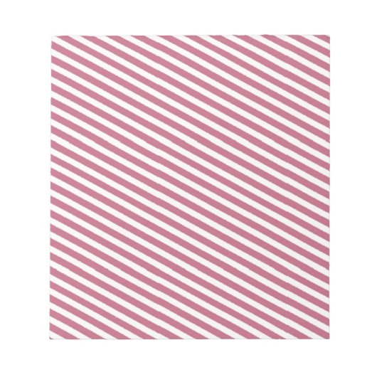 Rosa Streifenmuster Notizblock (Vorderseite)