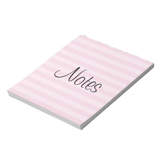 Rosa Streifenmuster Notizblock (Rotiert)