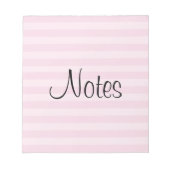 Rosa Streifenmuster Notizblock (Vorderseite)