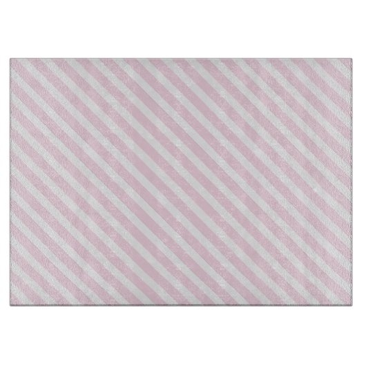 Rosa Streifenschneide Schneidebrett (Vorderseite)