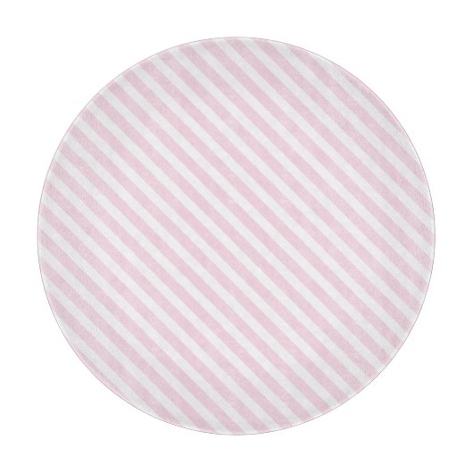Rosa Streifenschneide Schneidebrett (Vorderseite)
