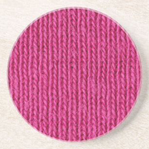 Rosa Strickwolle Getränkeuntersetzer
