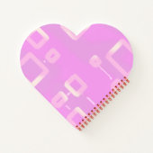 Rosa Strip-Notebook Notizblock (Rückseite)