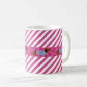 Rosa Stripe Dackel Tasse (VorderseiteRechts)