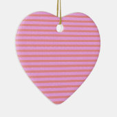 Rosa Stripe Herzdekoration Keramik Ornament (Rechts)