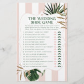 Rosa Stripe tropischen Chic Das Hochzeitsschuhspie (Vorderseite)