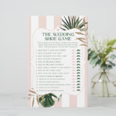 Rosa Stripe tropischen Chic Das Hochzeitsschuhspie (Stehend Vorderseite)