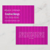 Rosa Stripes Hintergrund-Visitenkarten Visitenkarte (Vorne/Hinten)