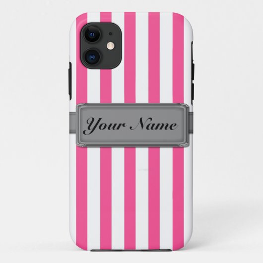 Rosa stripes iPhone 5 Case-Mate ID™ Hülle (Rückseite)