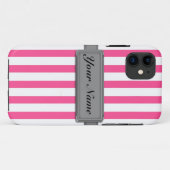 Rosa stripes iPhone 5 Case-Mate ID™ Hülle (Rückseite (Horizontal))