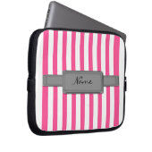 Rosa stripes Neopren-Laptop-Hülse Laptopschutzhülle (Vorne Rechts)