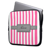 Rosa stripes Neopren-Laptop-Hülse Laptopschutzhülle (Vorderseite Links)