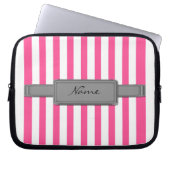 Rosa stripes Neopren-Laptop-Hülse Laptopschutzhülle (Vorderseite)
