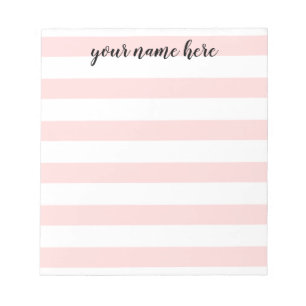Rosa Stripes personalisierten Notizblock
