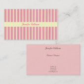 Rosa Stripes Visitenkarte (Vorne/Hinten)