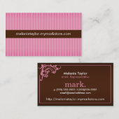 Rosa Stripes Visitenkarte (Vorne/Hinten)