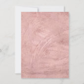 Rosa Stroke Makeup Eyes Glitzer 16. Bridal Einladung (Rückseite)