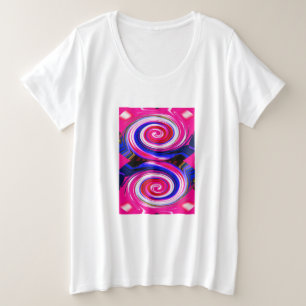 Rosa Strudel Große Größe T-Shirt