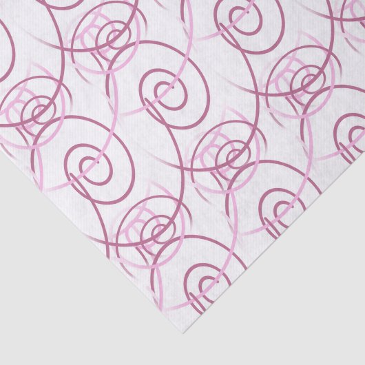 Rosa Strudel-Weiß 10" X 15" Seidenpapier (Ausschnitt)