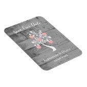 Rosa Struktur der Herzen speichern das Datumsfenst Magnet (Rechte Seite)