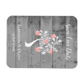 Rosa Struktur der Herzen speichern das Datumsfenst Magnet (Horizontal)