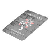 Rosa Struktur der Herzen speichern das Datumsfenst Magnet (Linke Seite)