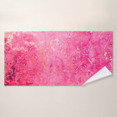 Rosa Strukturen, handgefertigt auf einem Papierbil Badehandtuch (Badehandtuch)