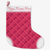 Rosa Strumpf Rose Weihnachten Strumpf Custom Großer Weihnachtsstrumpf (Vorderseite)