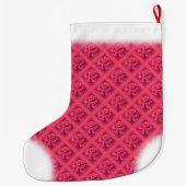 Rosa Strumpf Rose Weihnachten Strumpf Custom Großer Weihnachtsstrumpf (Rückseite)