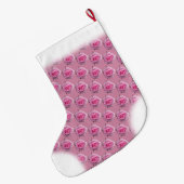 Rosa Strumpf Rose Weihnachten Strumpf Custom Großer Weihnachtsstrumpf (Rückseite (Hängend))