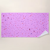 Rosa Stücke, Confetti-Liebe Strandtuch (Vorderseite)