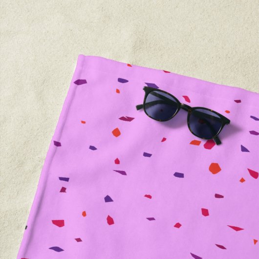 Rosa Stücke, Confetti-Liebe Strandtuch (Beispiel)
