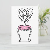 Rosa Stuhl Einladung (Stehend Vorderseite)