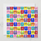 Rosa Stuhl Flip Flops Sweet 16 Beach Party Einladung (Rückseite)