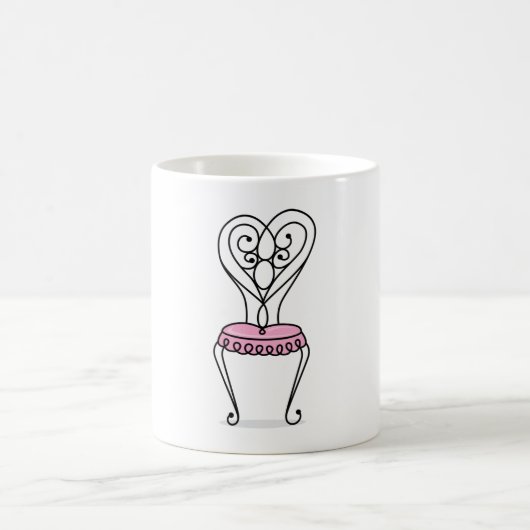 Rosa Stuhl Kaffeetasse (Mittel)
