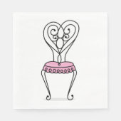 Rosa Stuhl Serviette (Vorderseite)