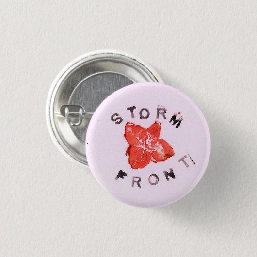 Rosa Sturm-Front Button (Vorne & Hinten)