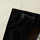 Rosa Sugar Skull Portrait Strandtuch (Beispiel)