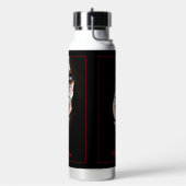 Rosa Sugar Skull Portrait Trinkflasche (Links)
