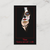 Rosa Sugar Skull Portrait Visitenkarte (Vorderseite)