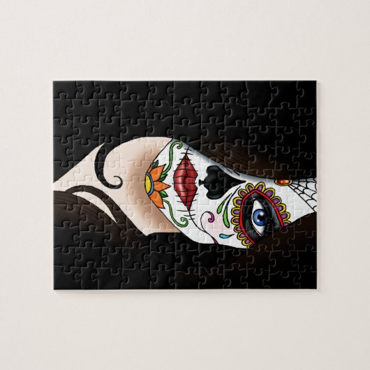 Rosa Sugar Skull Puzzle (Horizontal)