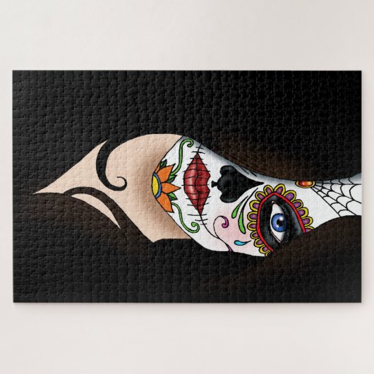 Rosa Sugar Skull Puzzle (Horizontal)