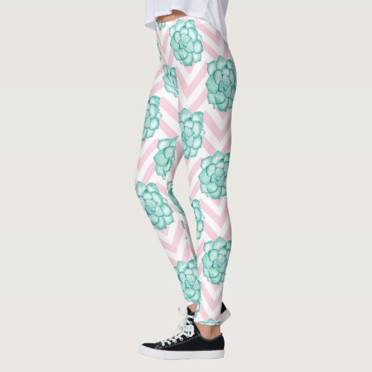 Rosa Sukkulent Leggings (Links)