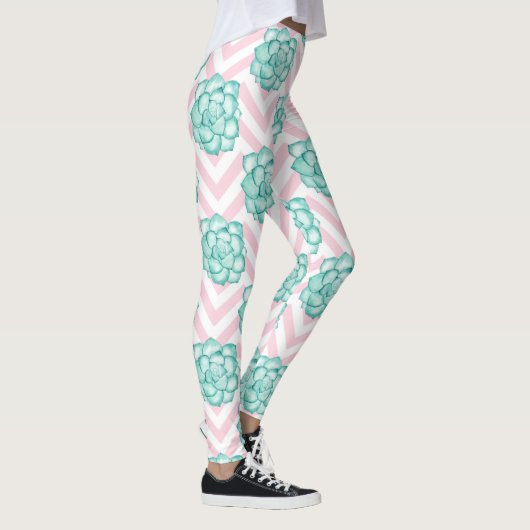 Rosa Sukkulent Leggings (Rechts)