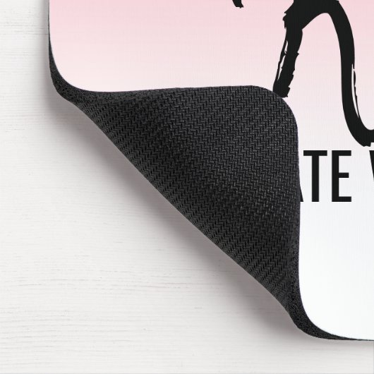Rosa Sunset Gradient Monogram Mousepad (Ecke)