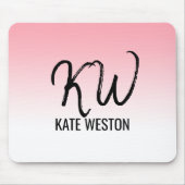 Rosa Sunset Gradient Monogram Mousepad (Vorne)