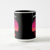 Rosa Sunset Pirate Ship Tasse (Zentrum)