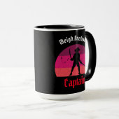 Rosa Sunset Pirate Ship Tasse (VorderseiteRechts)